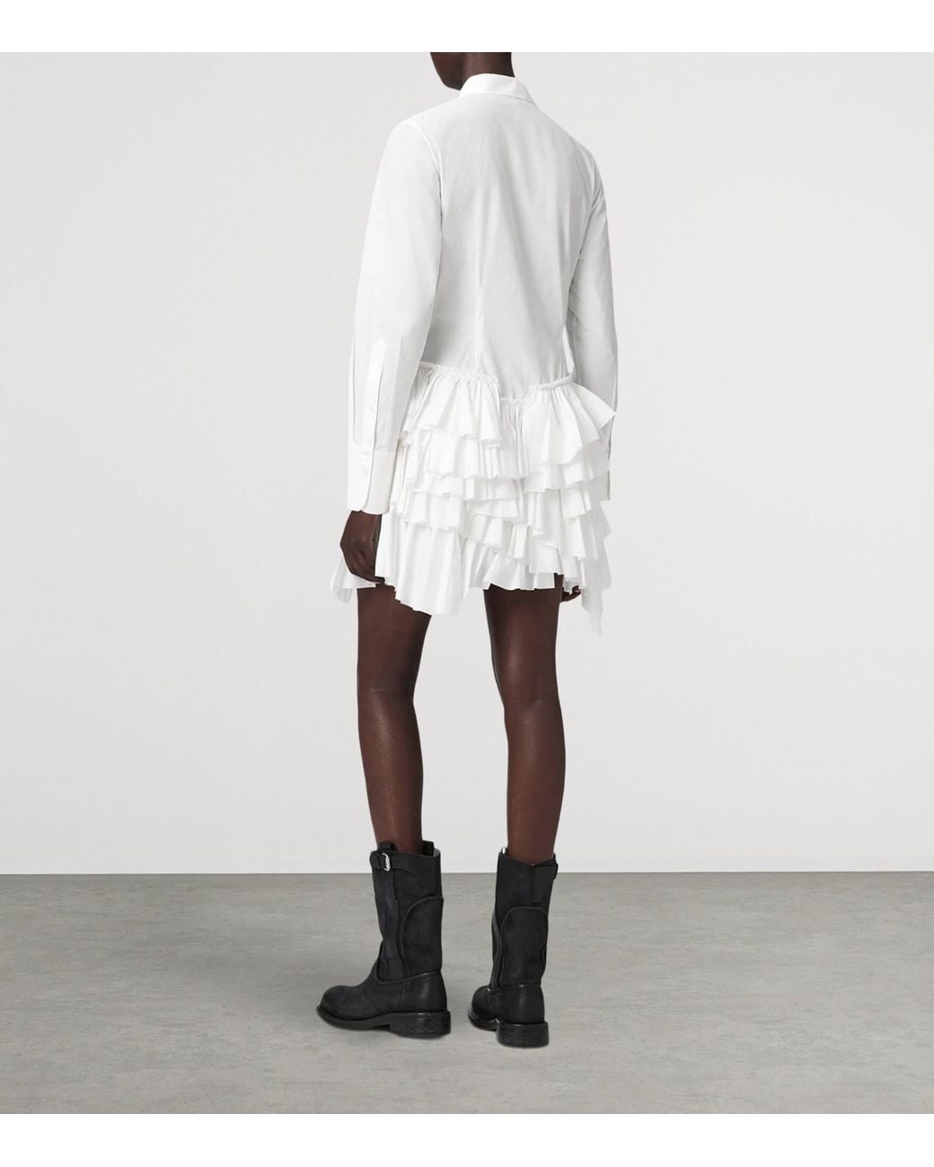 AllSaints White Organic Cotton Kristi Shirt Dress