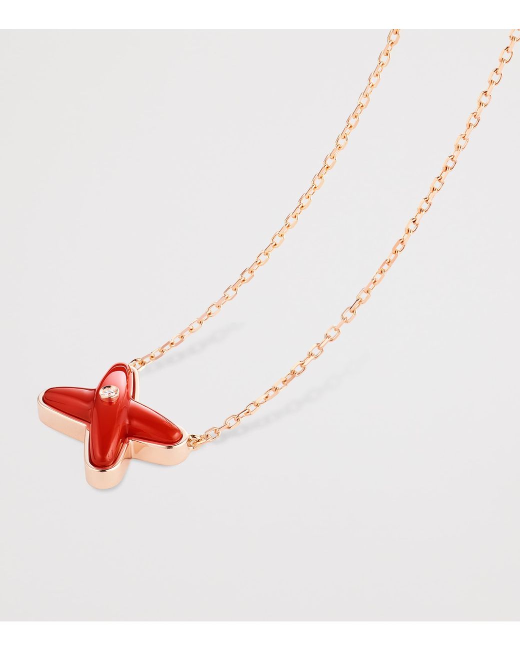 Chaumet White Carnelian And Diamond Jeux De Liens Pendant Necklace