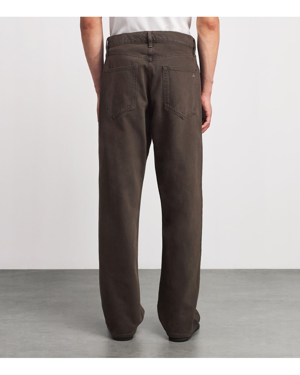 Rag & Bone Gray Stretch-Cotton Straight Chinos for men