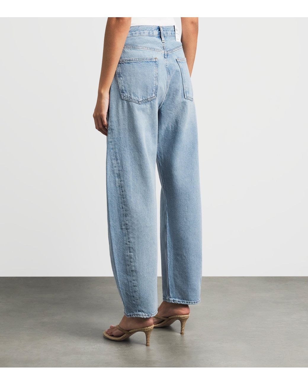 Agolde Blue Luna Pierced Tapered Jeans