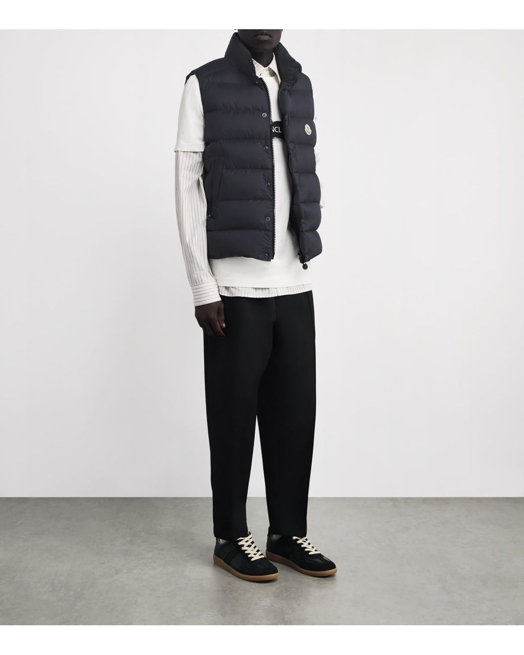 Moncler Blue Down Tibb Padded Gilet for men