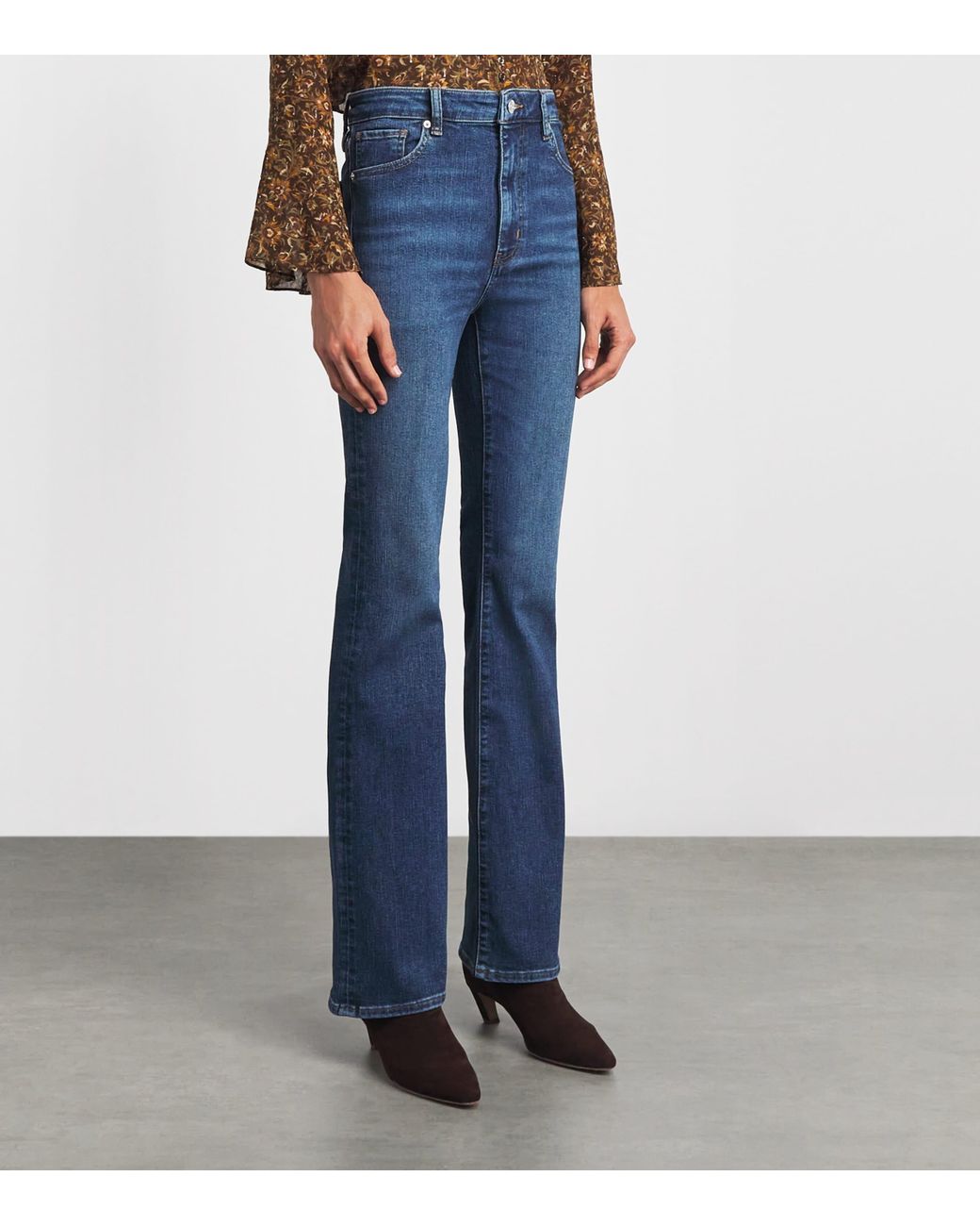 FRAME Blue The Reboot High-Rise Bootcut Jeans