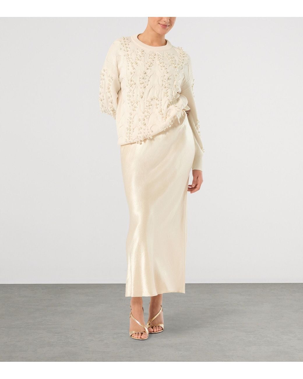 Marina Rinaldi Natural Virgin Wool-Blend Sweater