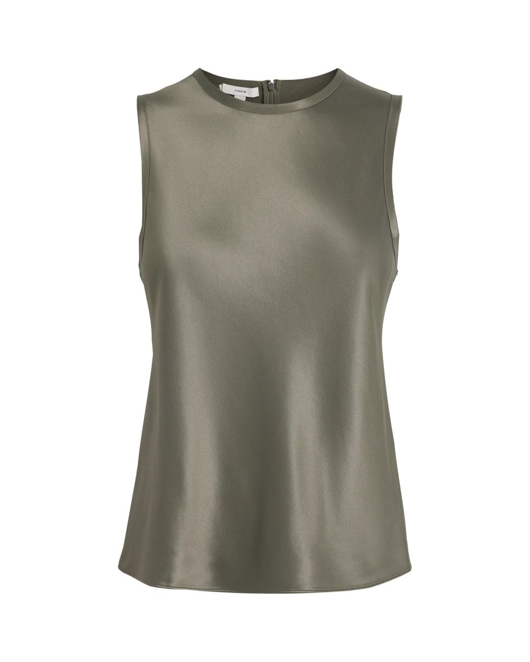 Vince Green Satin Sleeveless Top