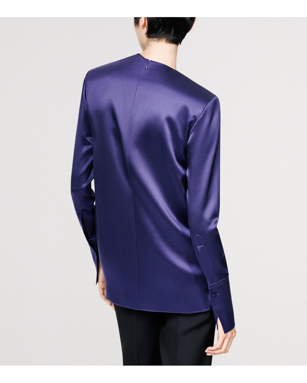 Tom Ford Blue Silk Georgette Blouse