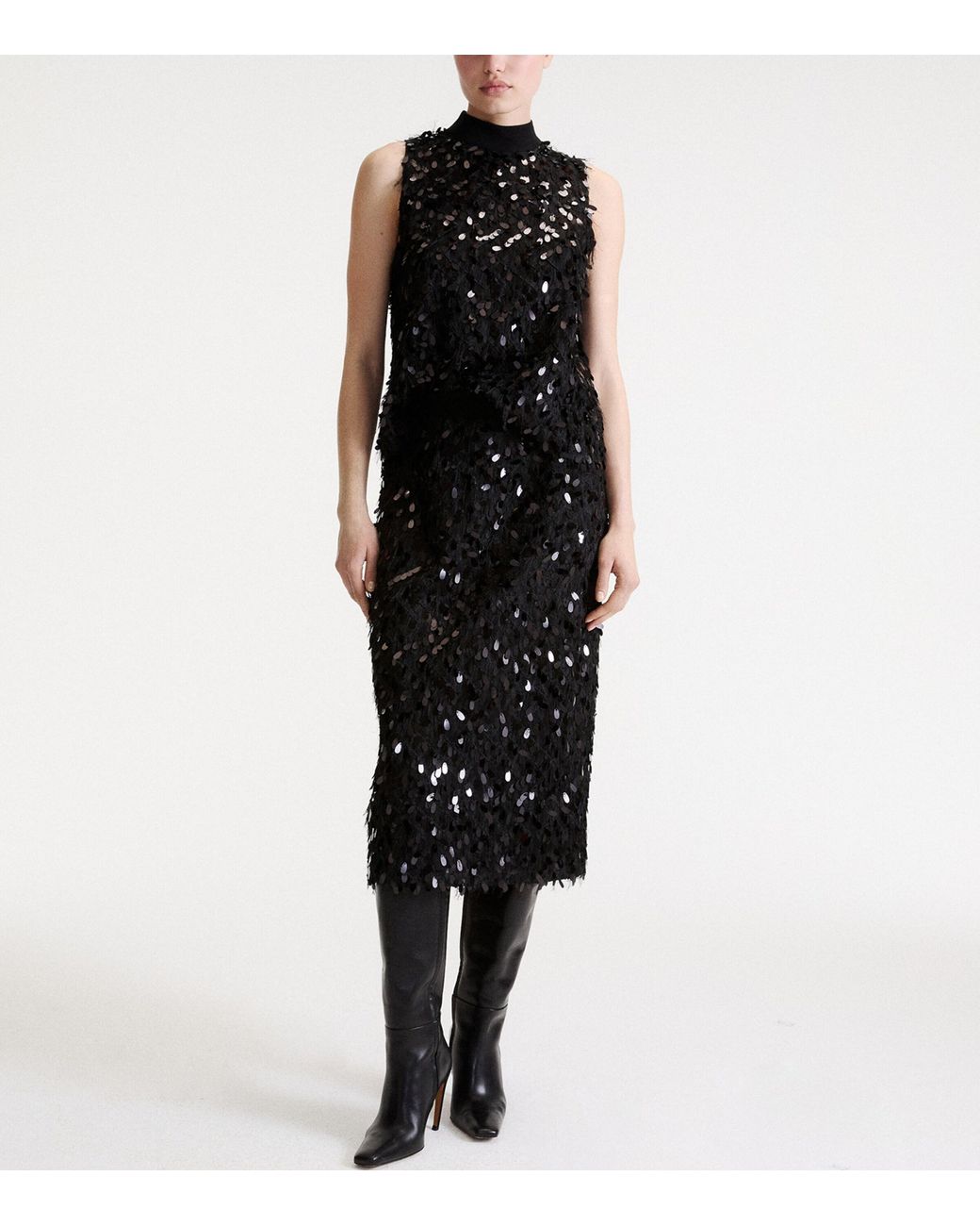 Marella Black Embellished Sleeveless Top
