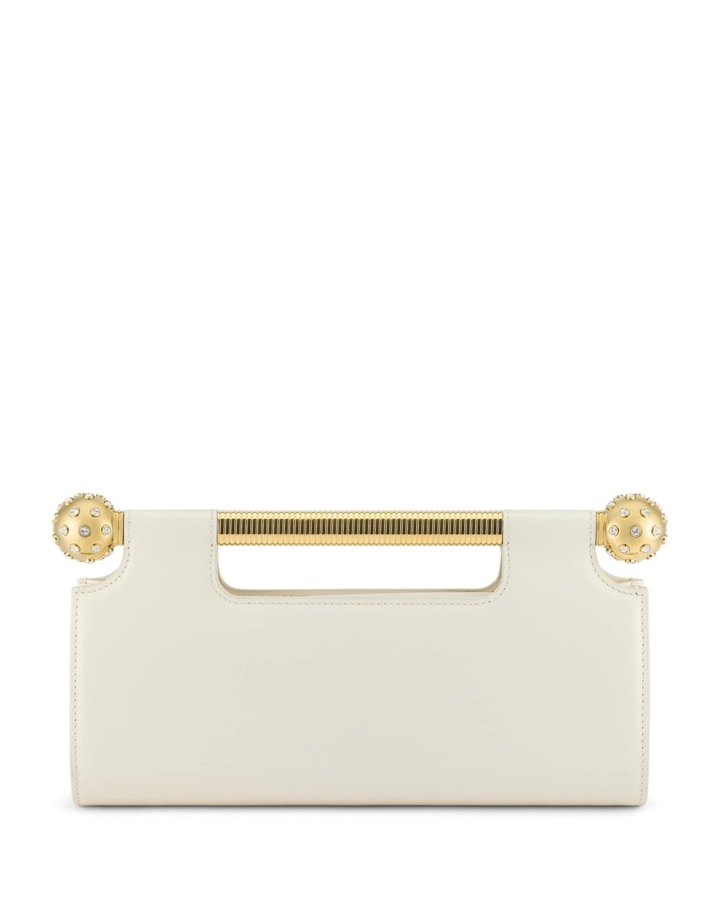 BVLGARI Natural Leather Tubogas Spheres Clutch Bag