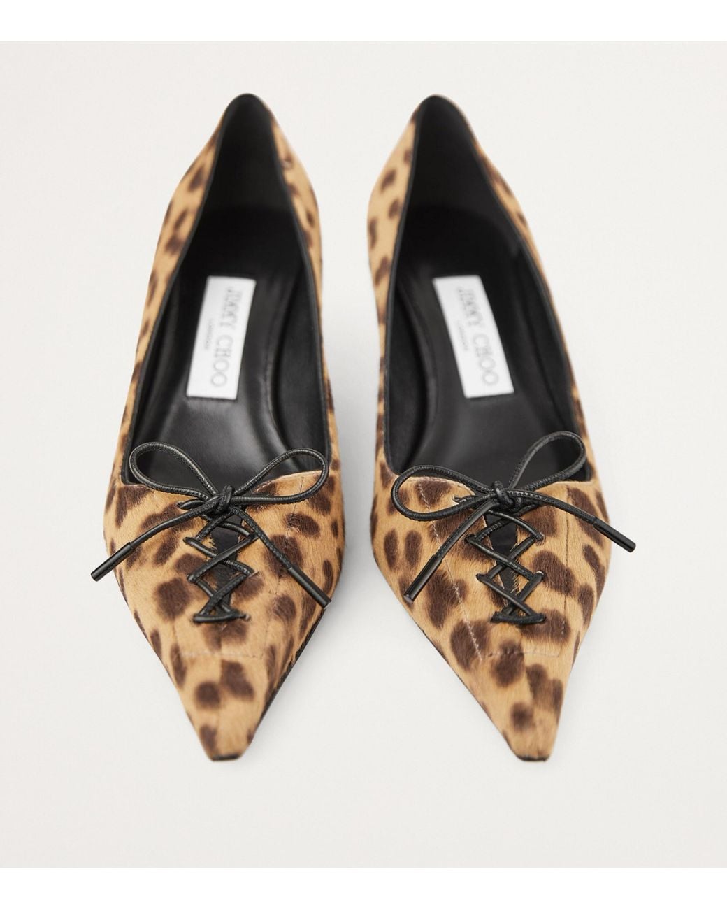 Jimmy Choo Natural Scarlett 50 Leather Leopard Pumps