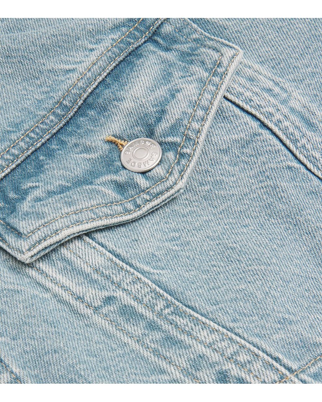 Samsøe & Samsøe Blue Organic Cotton Denim Jacket for men