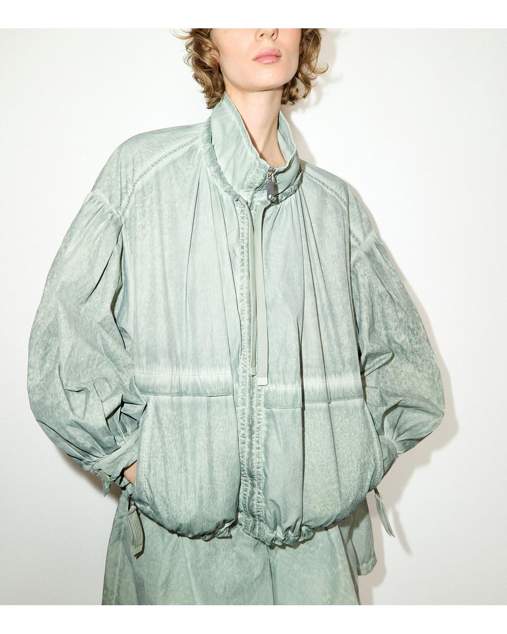 MAX&Co. Green Oversized Zip-Up Jacket