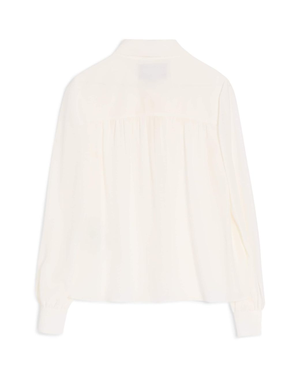 Valentino White Silk Bow-Tie Blouse