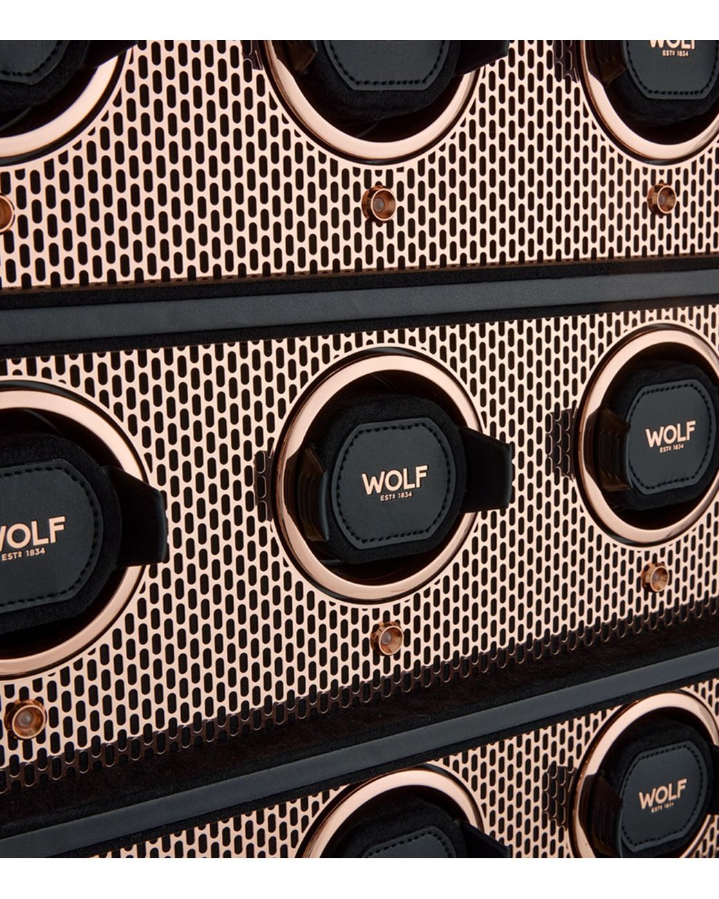 Wolf Black Axis 12-Piece Watch Winder Cabinet