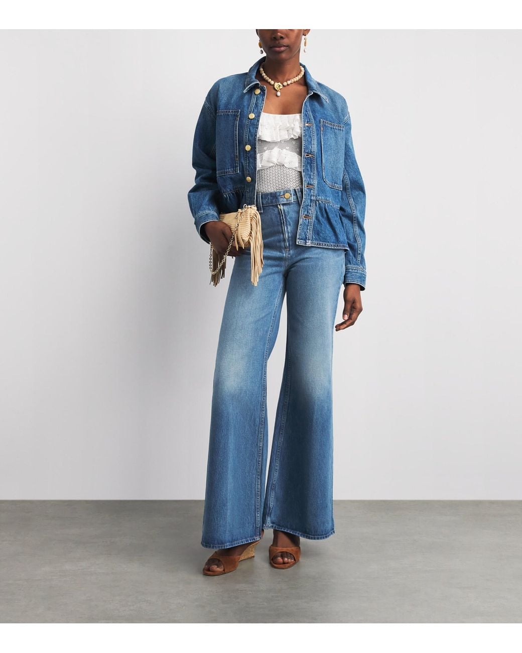 Ulla Johnson Blue Odelia Flared Jeans
