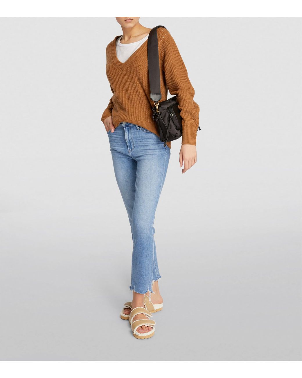 PAIGE Blue Cindy Slim Hem Jean