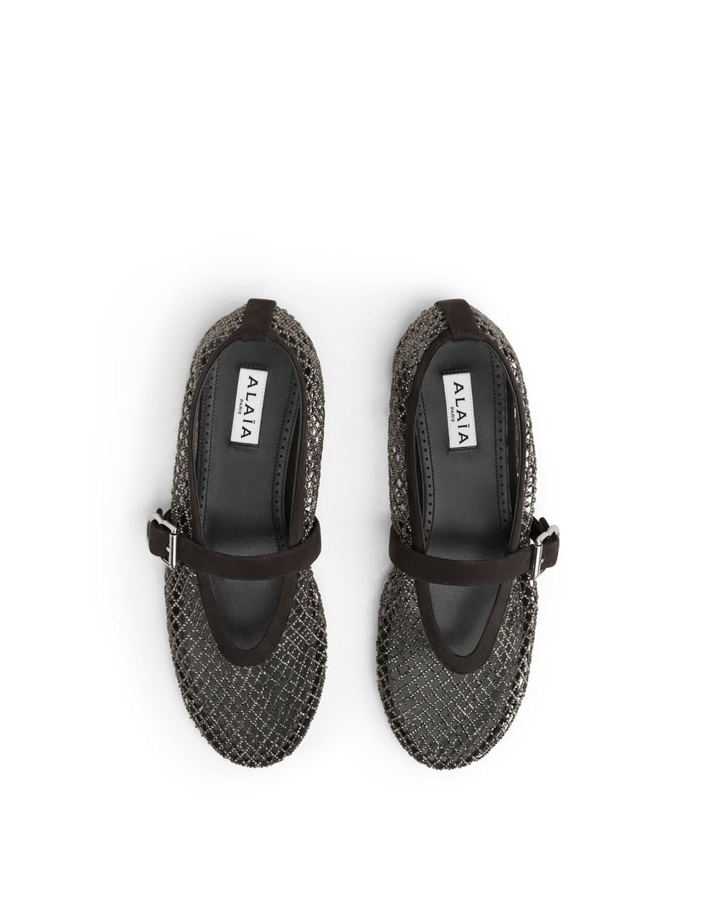 Alaïa Black Mesh Ballet Flats