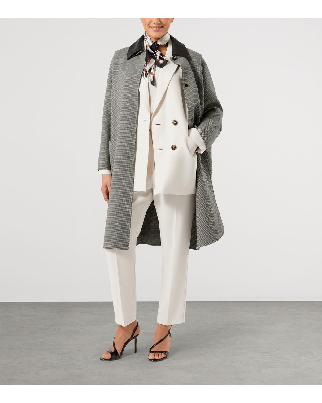 Marina Rinaldi White Silk Top