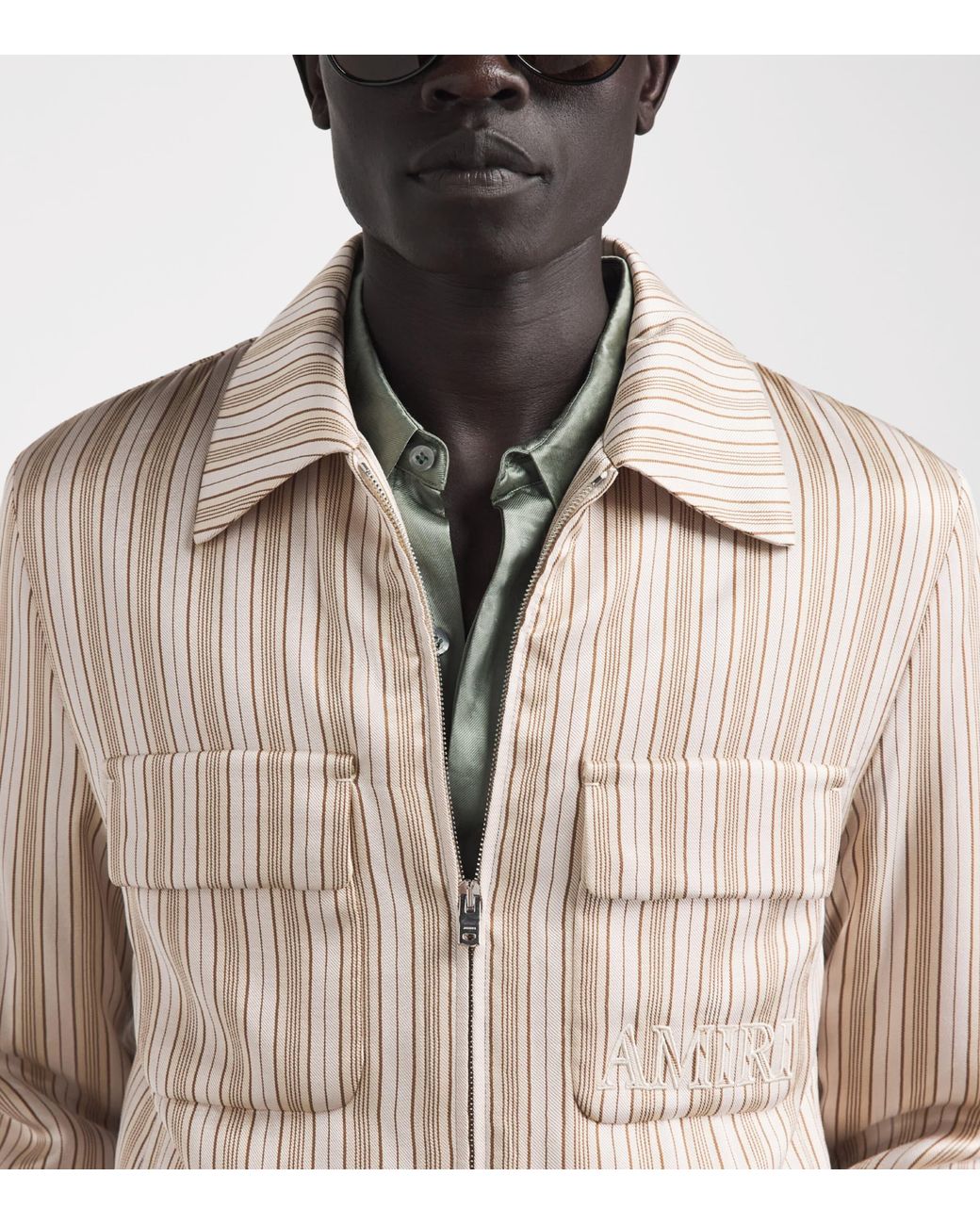 Amiri Natural Stripe Logo Jacket for men