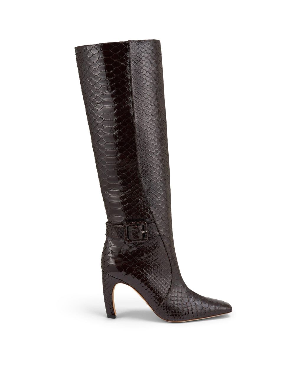 Malone Souliers Black Embossed Leather Raven Knee-High Boots 90
