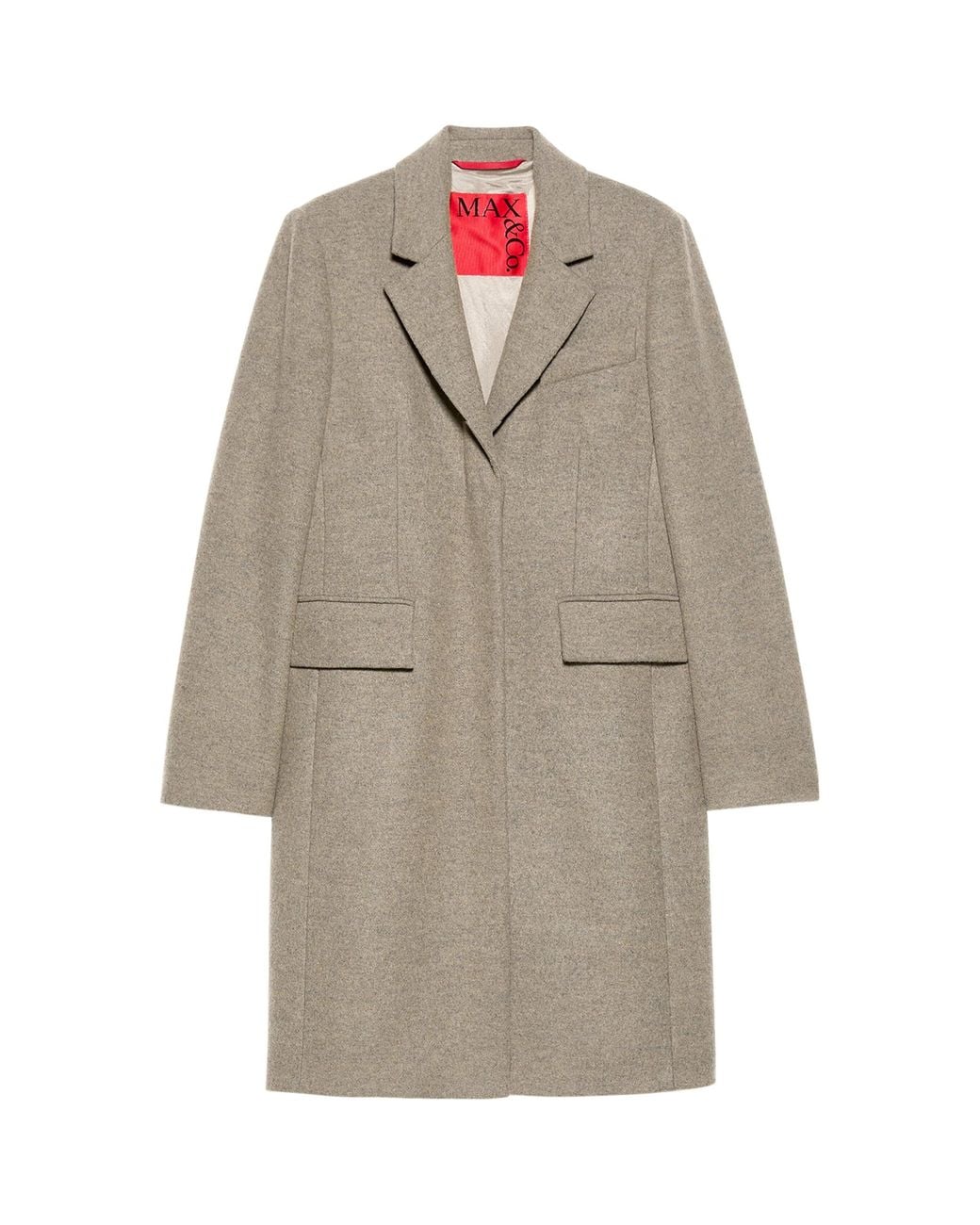 MAX&Co. Gray Virgin Wool-Blend Coat