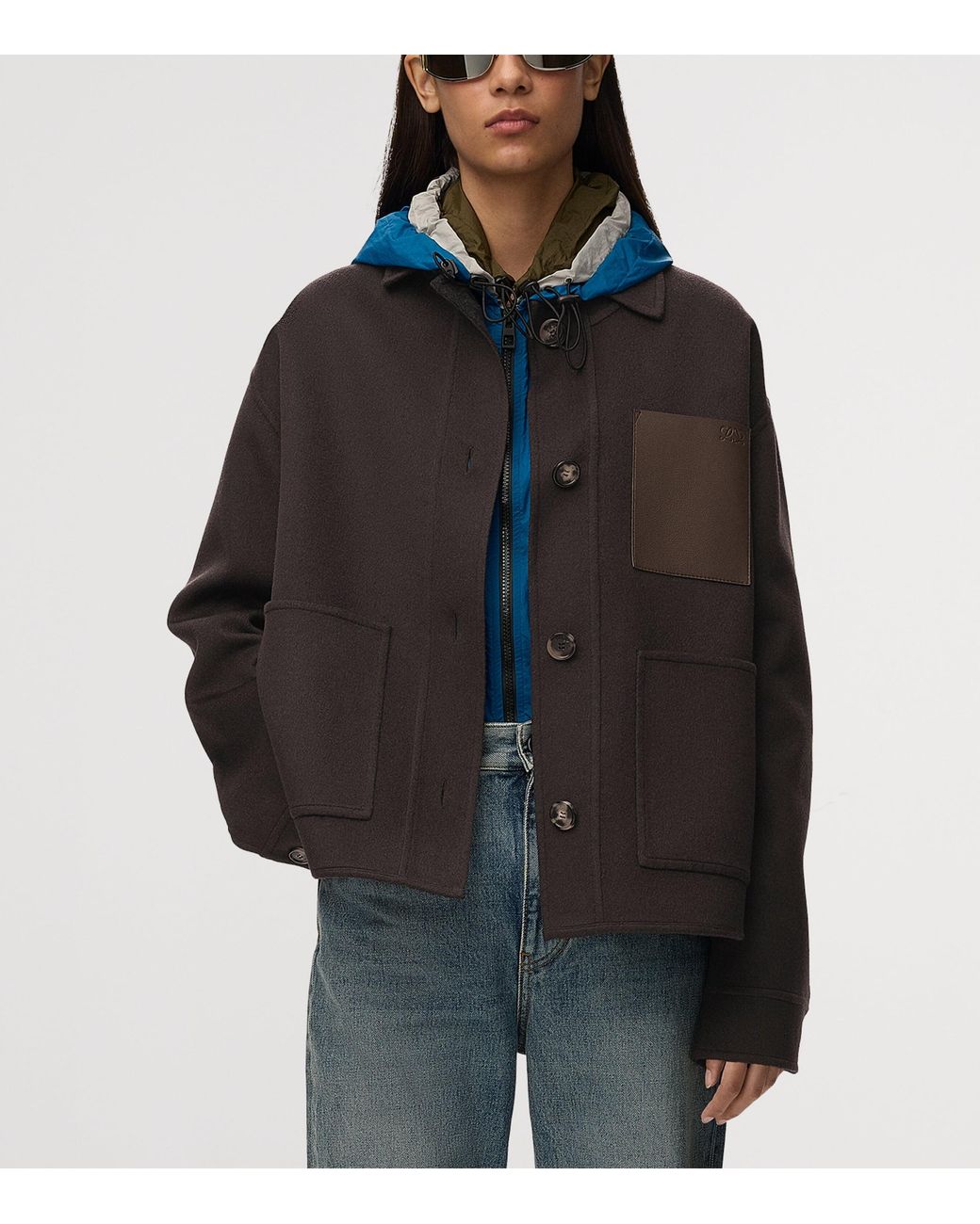 Loewe Black Wool-Cashmere Workwear Jacket