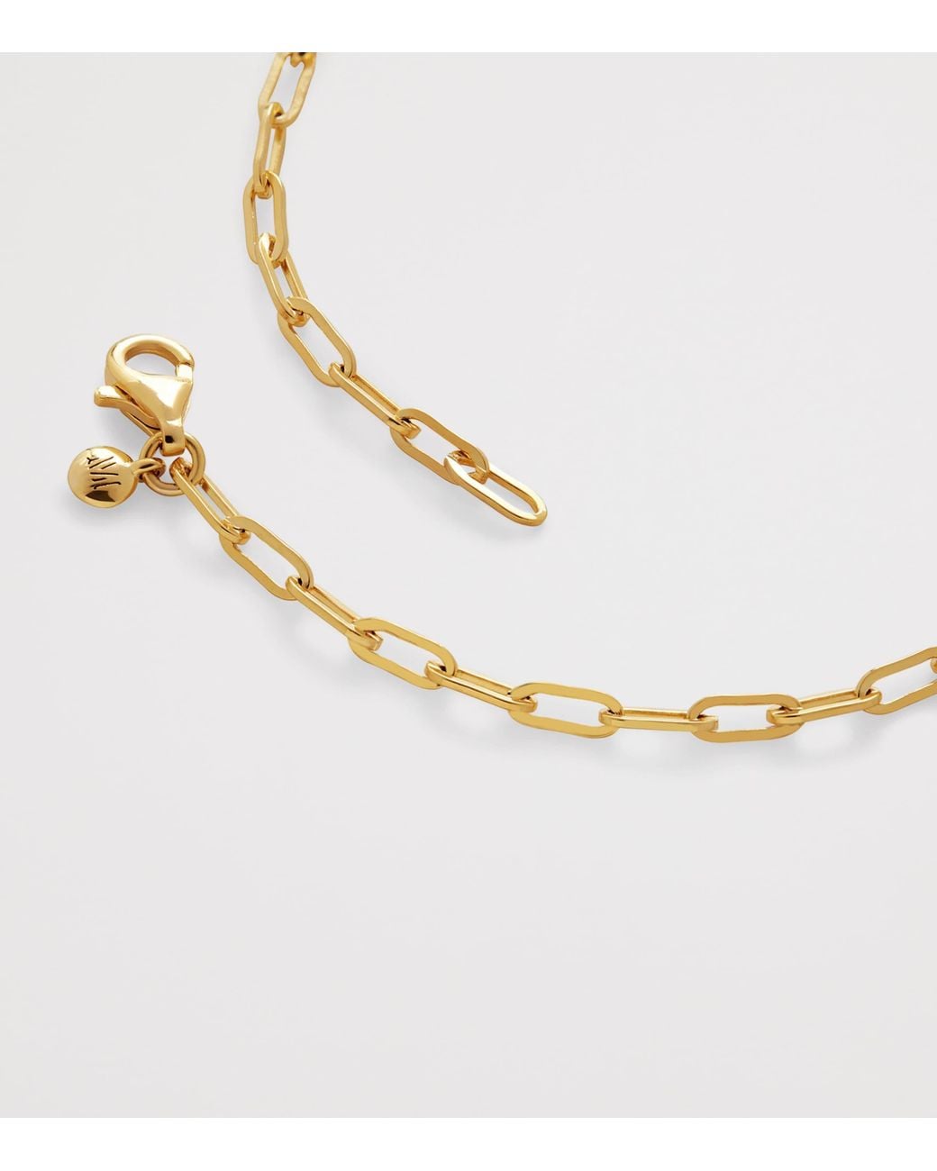 Monica Vinader Brown Vermeil Paperclip Chain Bracelet