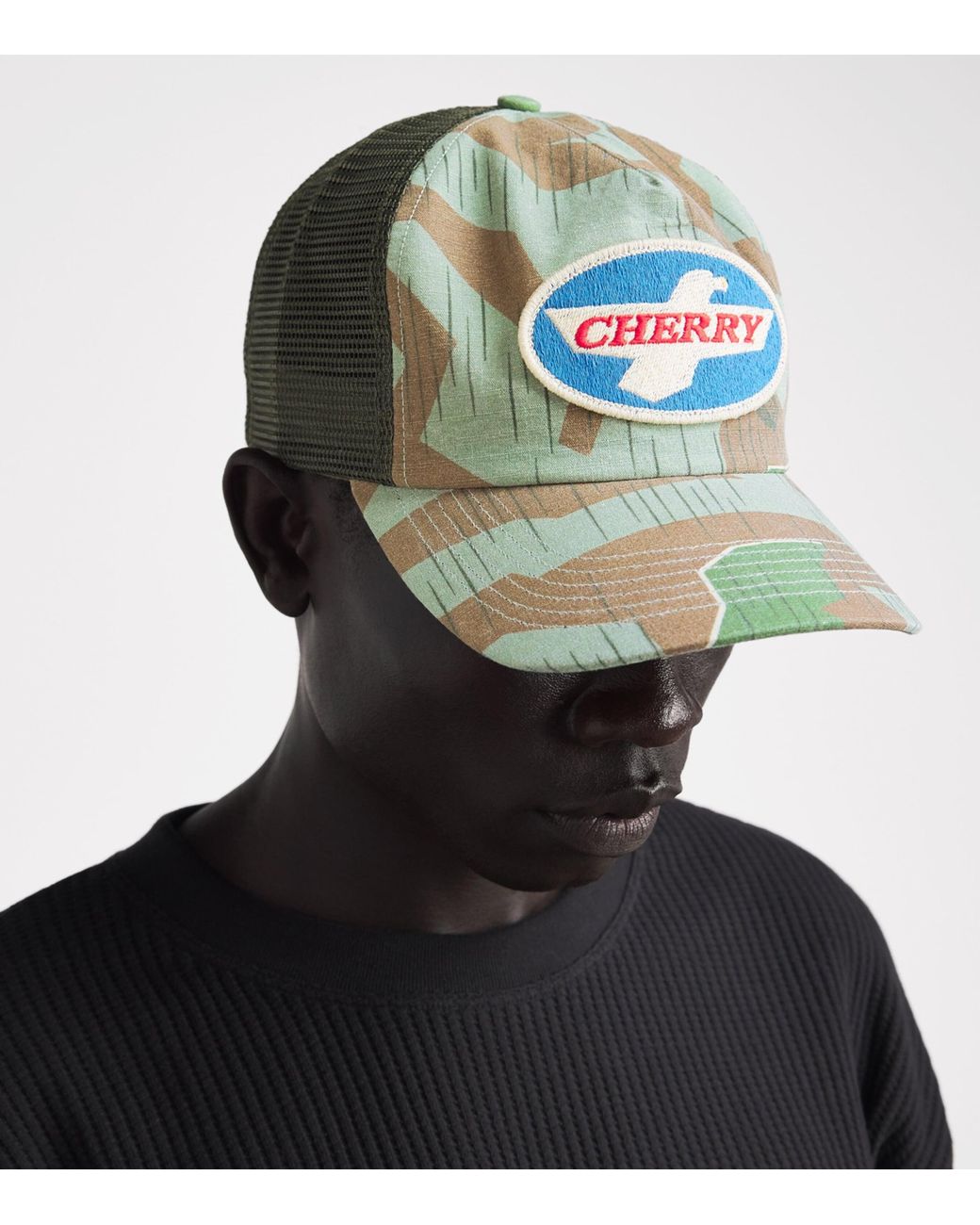 CHERRY LA Green Eagle Patch Trucker Cap for men