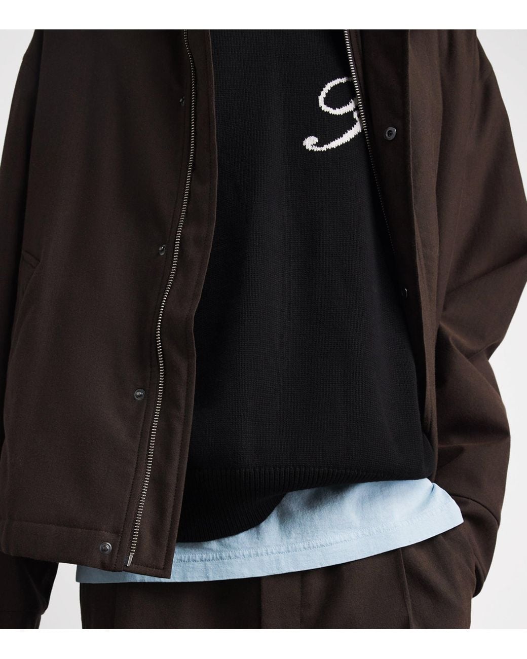 Picante Black Cotton Gallery Sweater for men