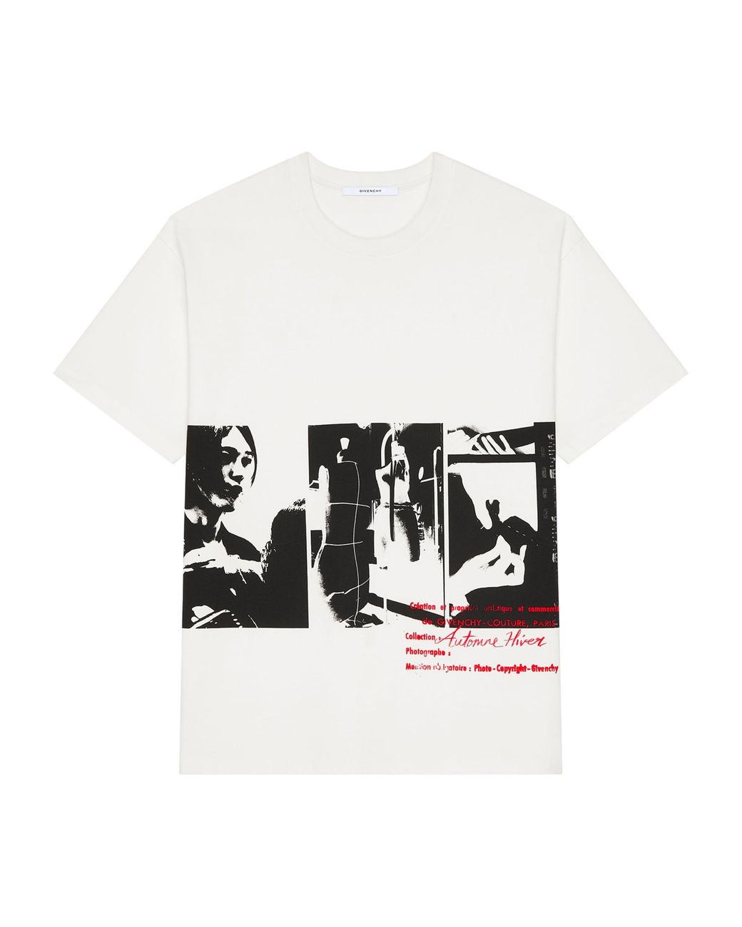 Givenchy White Cotton Printed T-Shirt for men