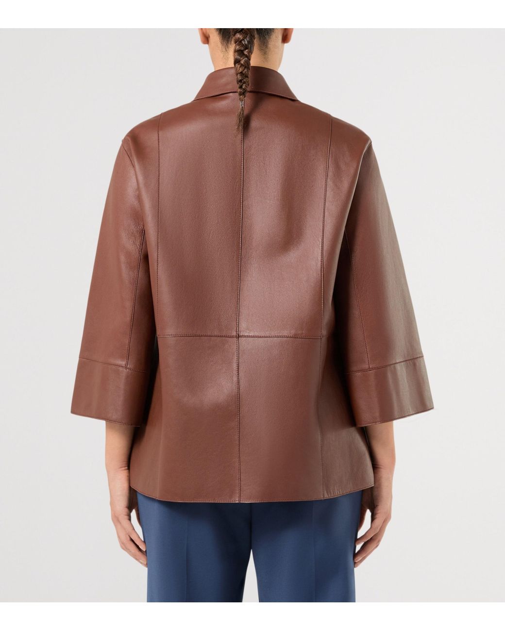 Marina Rinaldi Brown Leather Jacket