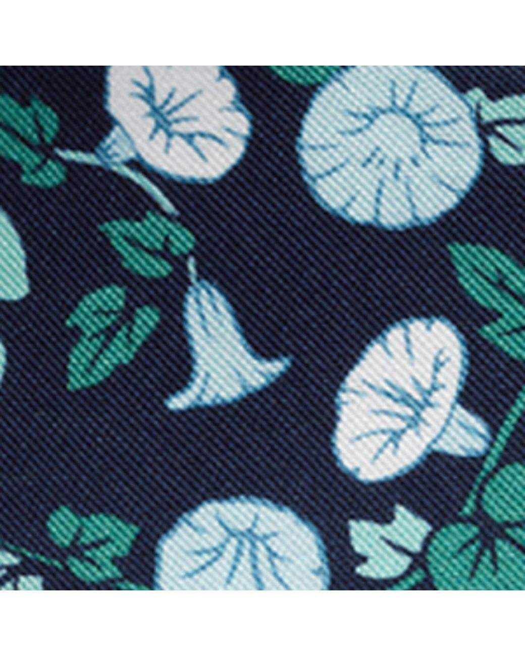 Cartier Blue Silk Blooming Panthère Skinny Scarf