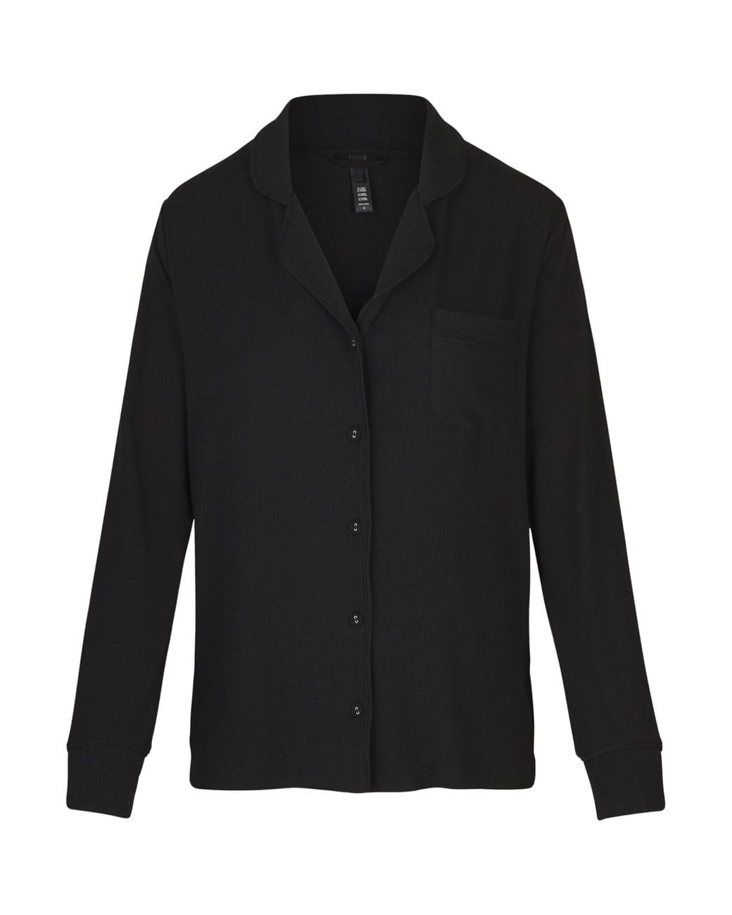 Skims Black Soft Lounge Ribbed Pyjama Set
