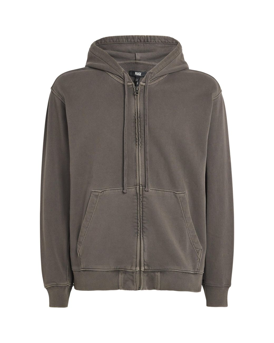 PAIGE Gray Cotton Zip-Up Avon Hoodie for men