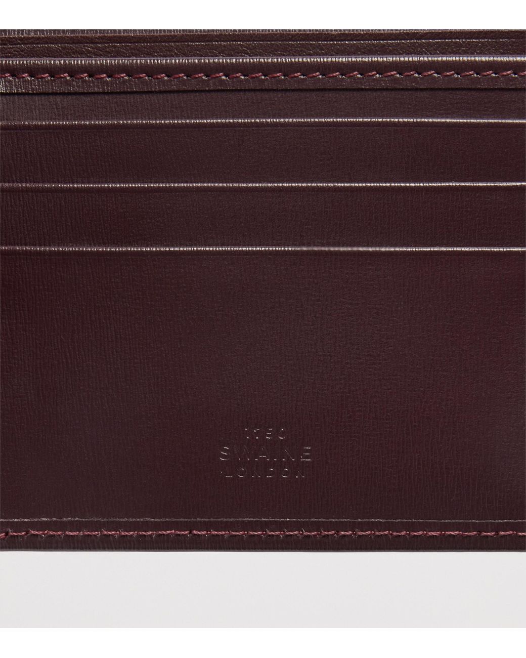 Swaine Purple Leather Bifold Wallet for men