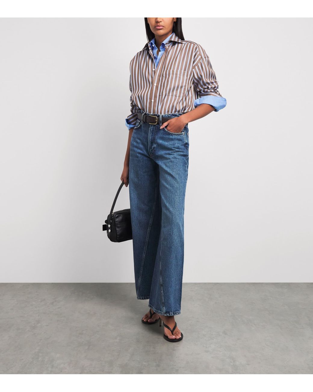 With Nothing Underneath Multicolor Tencel The Weekend Shirt