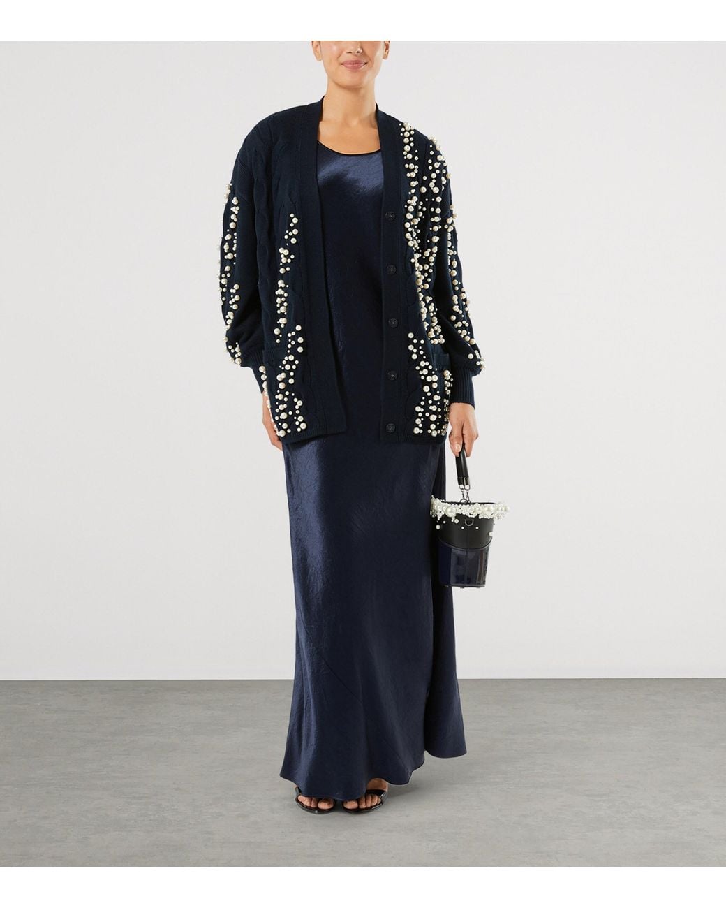 Marina Rinaldi Black Embellished Cardigan