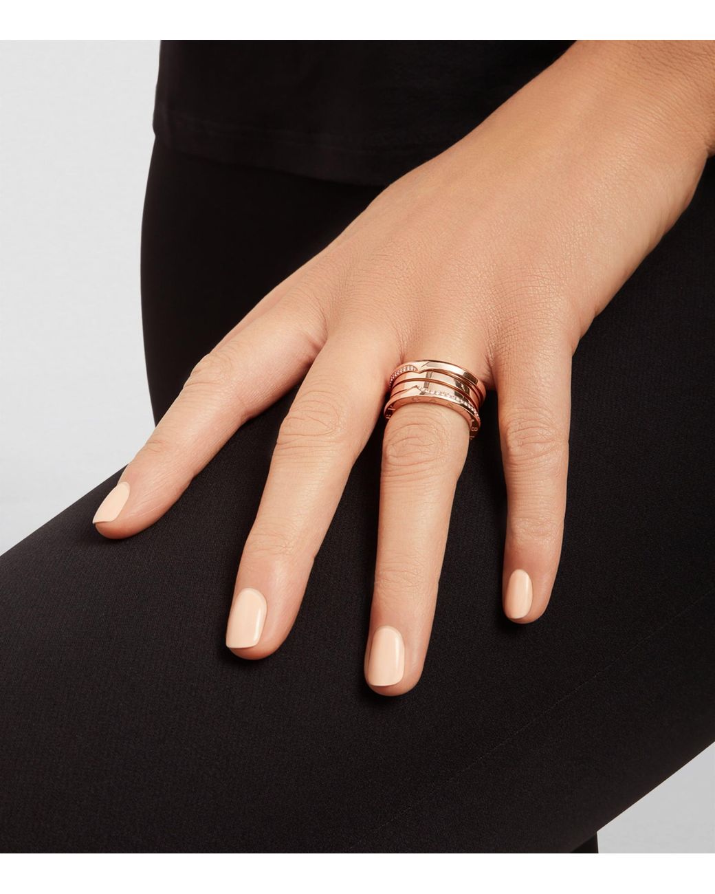 BVLGARI Natural And Diamond B.Zero1 Three-Band Ring