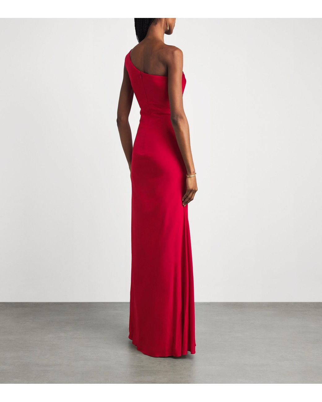 Gaurav Gupta Red Silk One-Shoulder Ember Gown