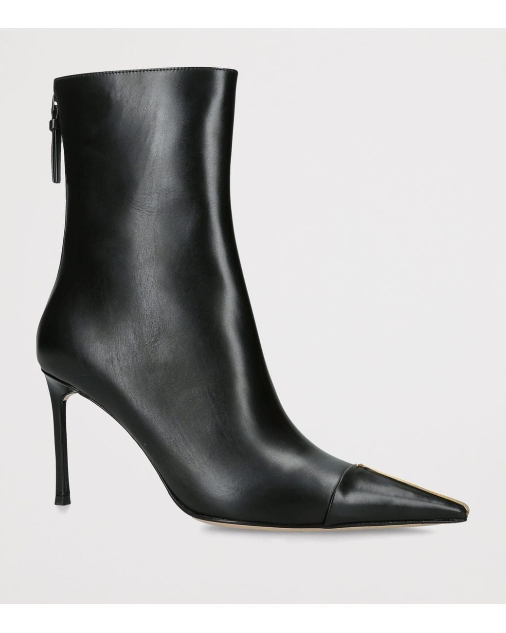 Tom Ford Black Leather Heeled Ankle Boots 85