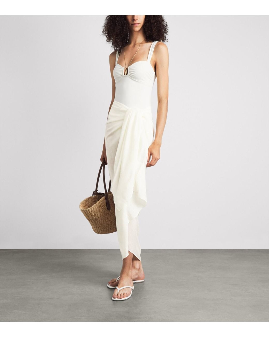 Away That Day White Paros Sarong