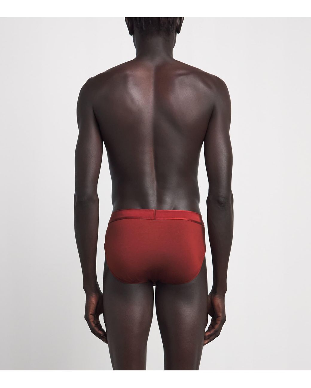 Emporio Armani Red Modal Logo Briefs for men