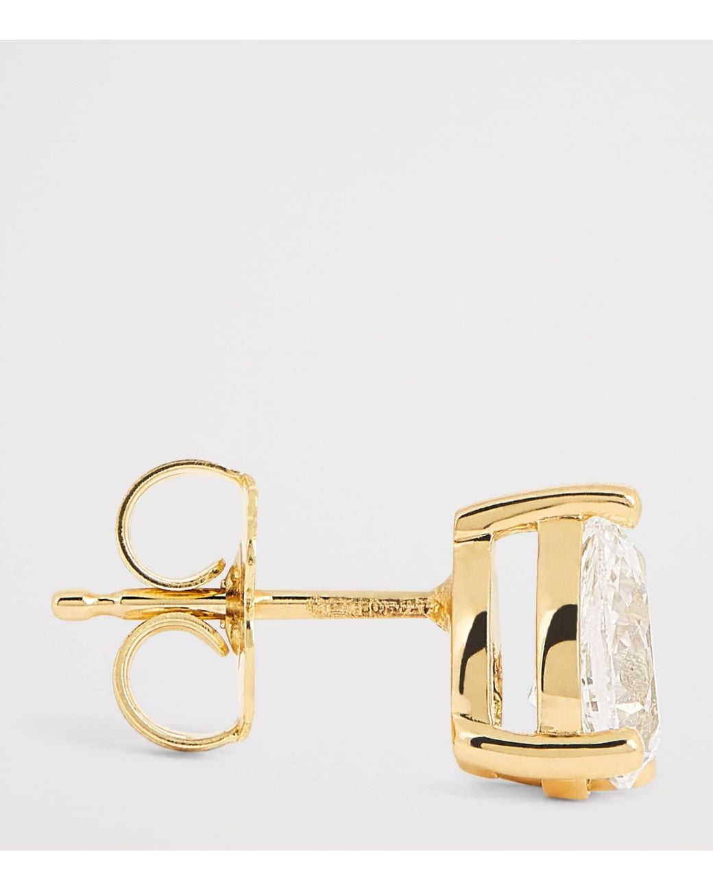Harrods Metallic And Diamond Pear Stud Earrings