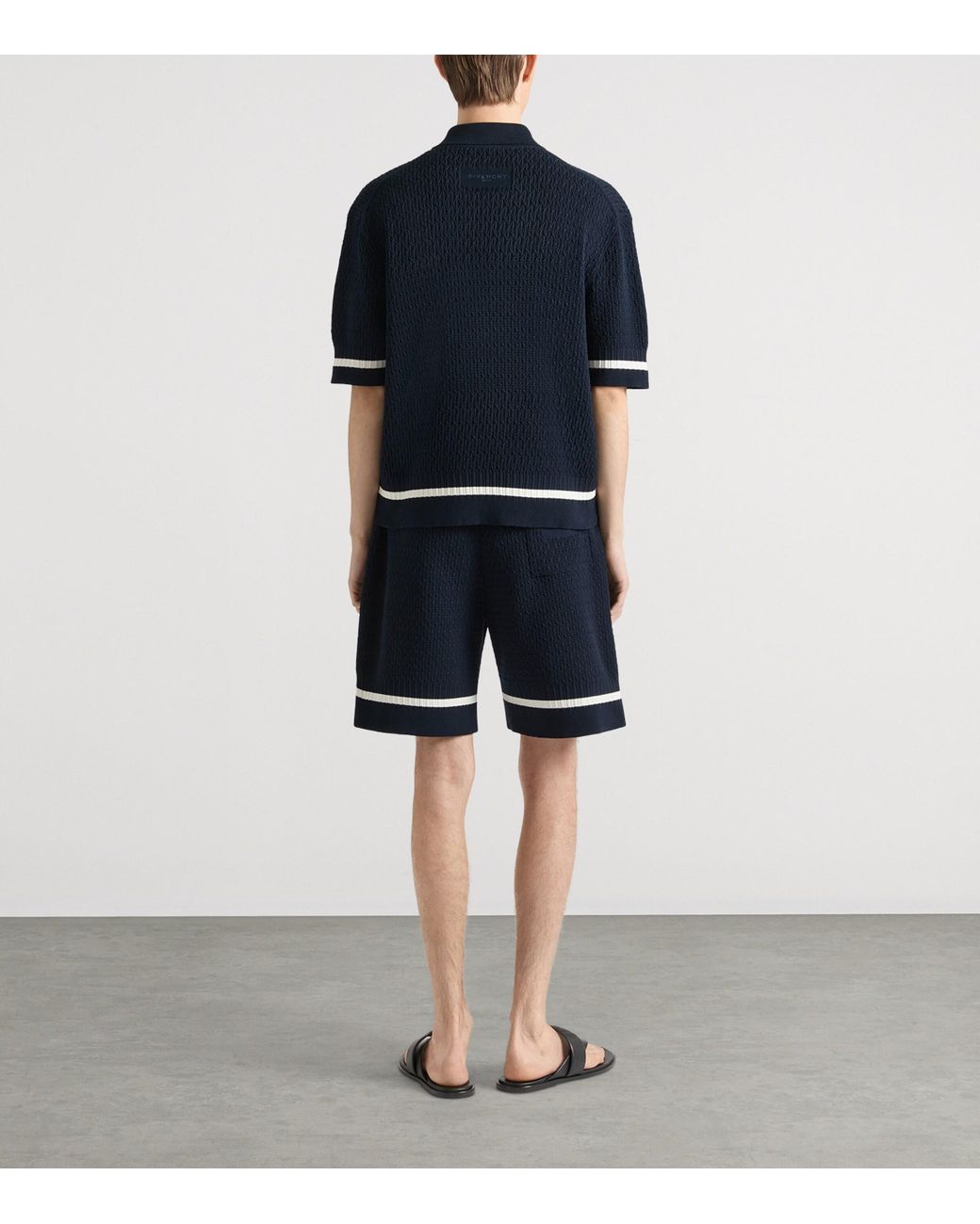 Givenchy Blue Cotton Knitted Bermuda Shorts for men