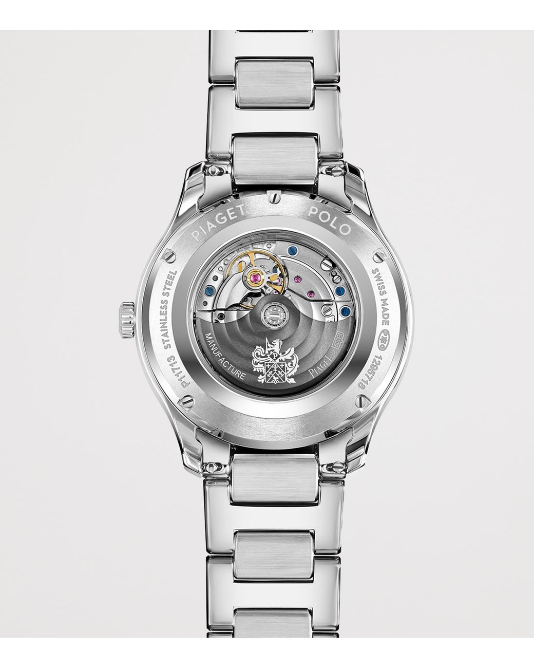 Piaget Blue Stainless Steel And Diamond Polo Date Watch