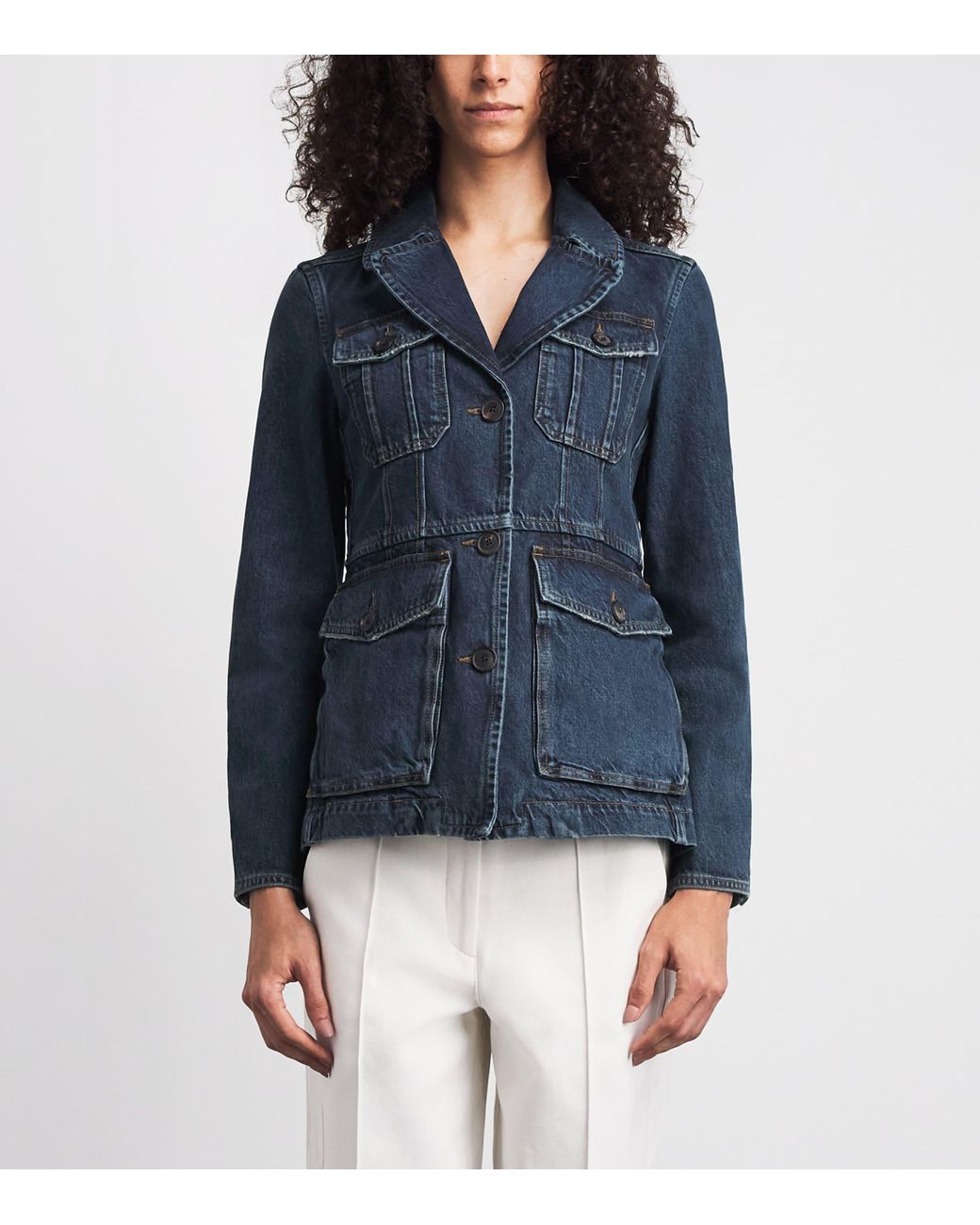 ME+EM Blue Denim Utility Jacket