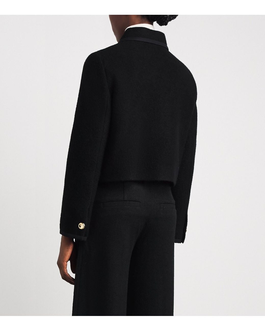ME+EM Black Wool Cropped Jacket