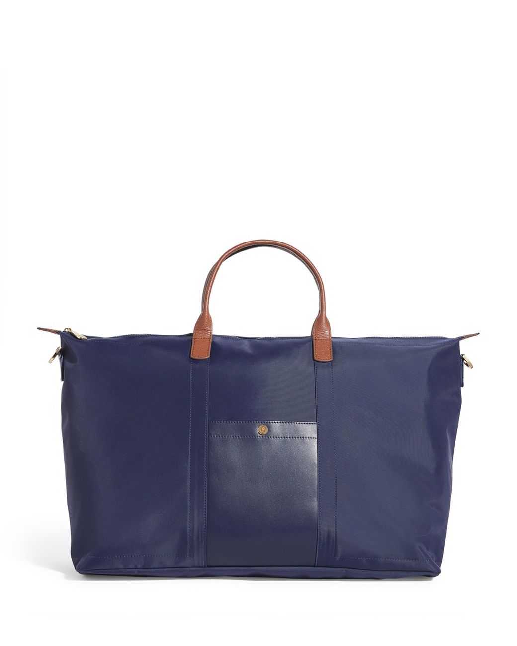 Harrods Blue Nylon Overnight Tote Bag