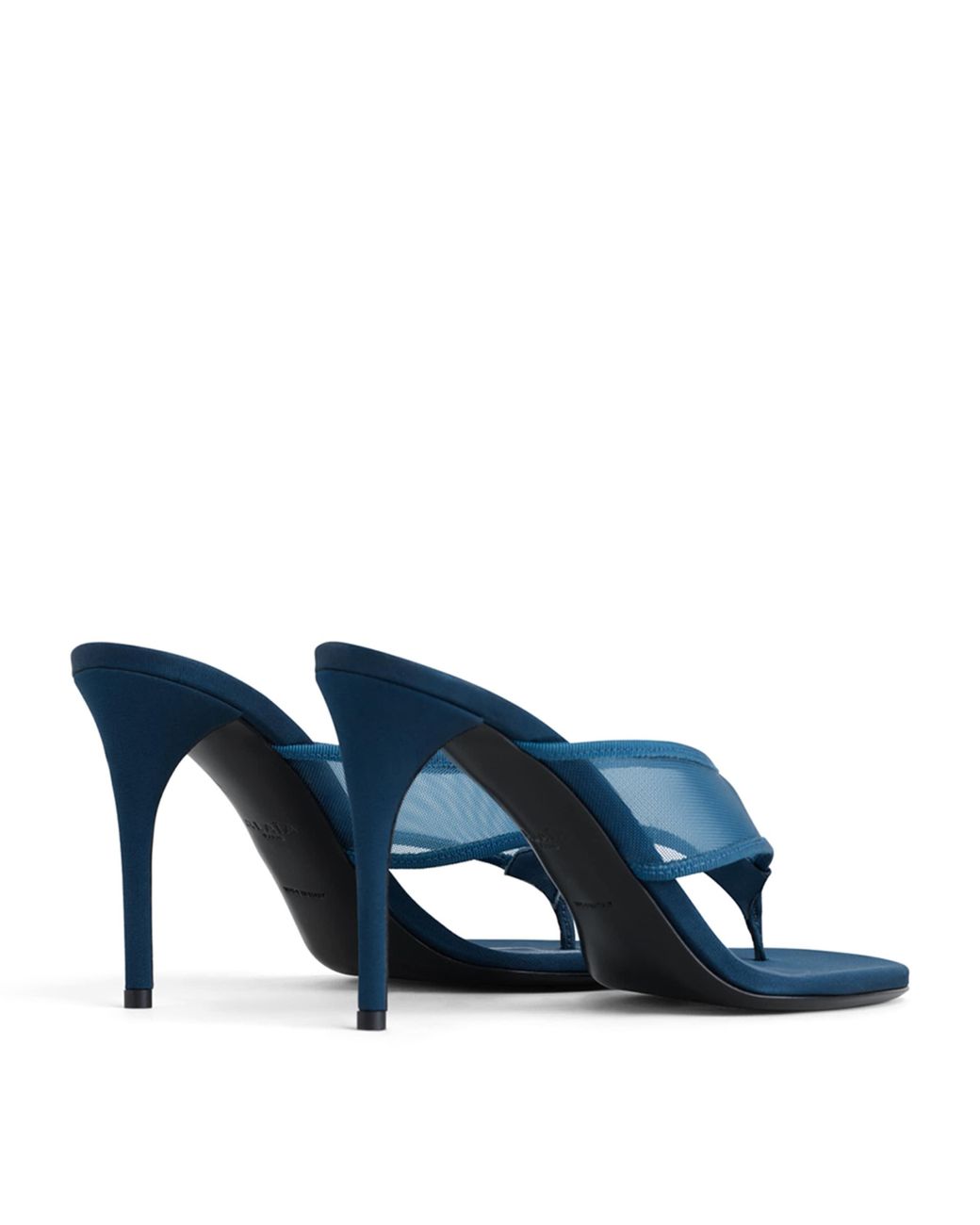 Alaïa Blue Mesh Thong Mules 90