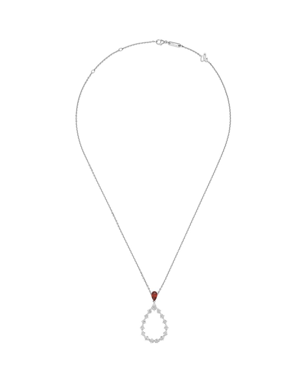 Chopard Metallic Diamond And Ruby L'Heure Du Diamant Necklace