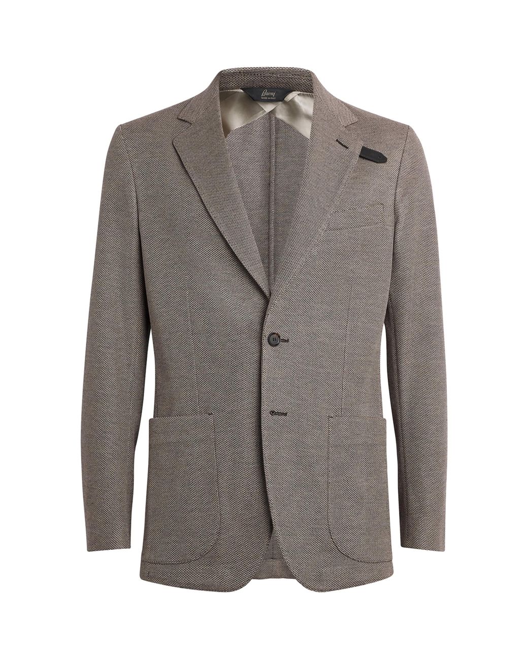Brioni Gray Silk-Wool Single-Breasted Blazer for men