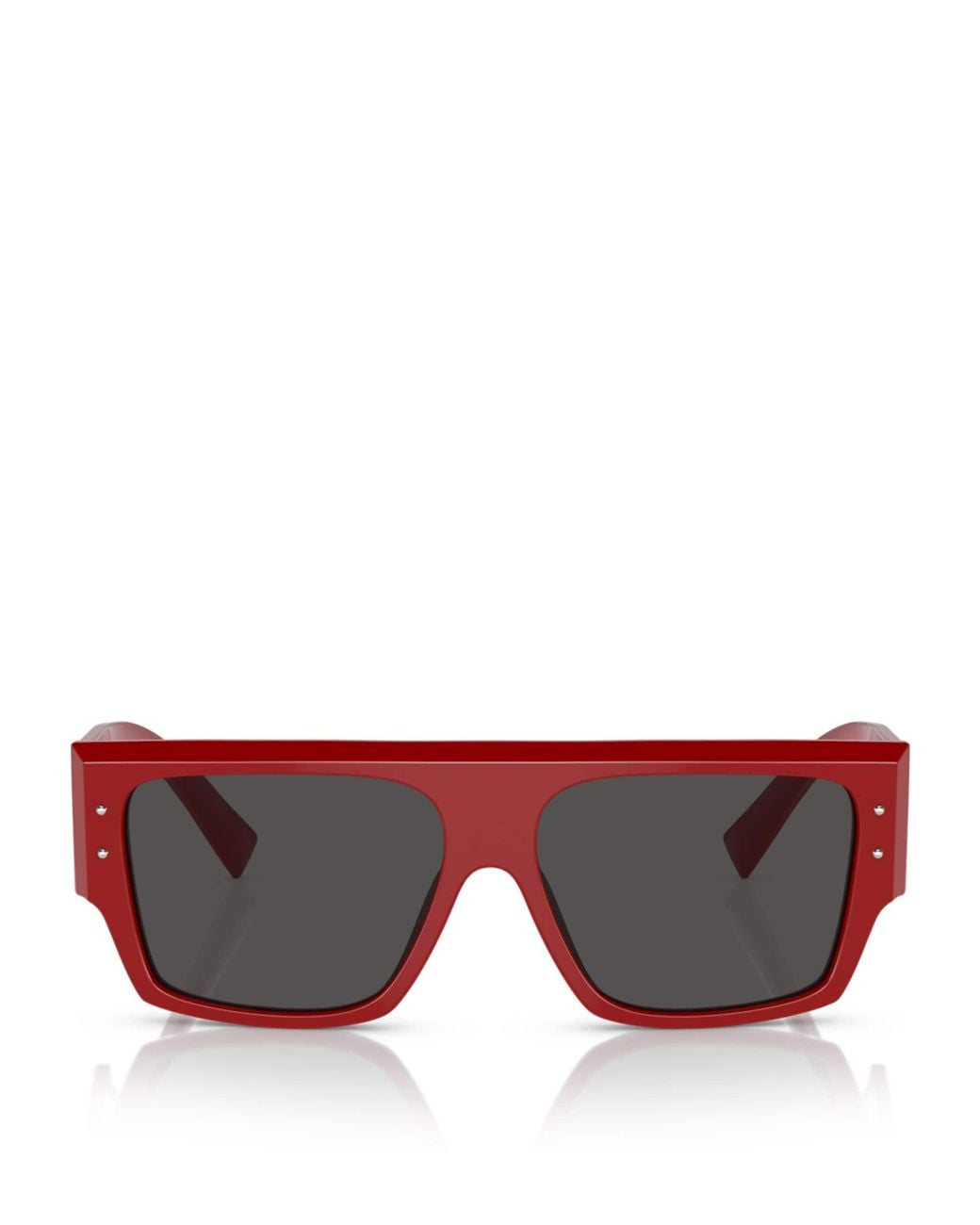 Dolce & Gabbana Red Full-Rim Square Sunglasses